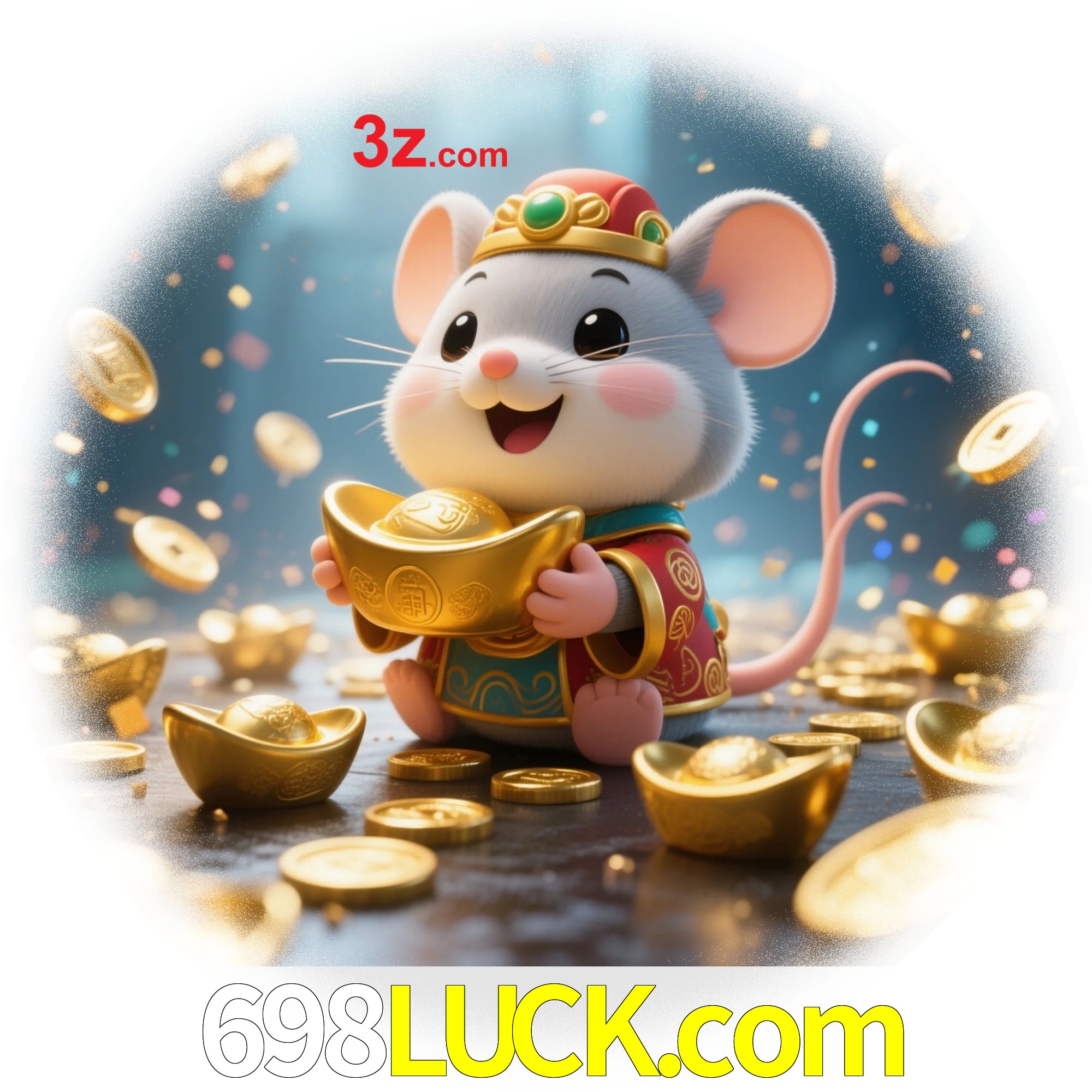 Slot machine 3D icon with number 7 and 1